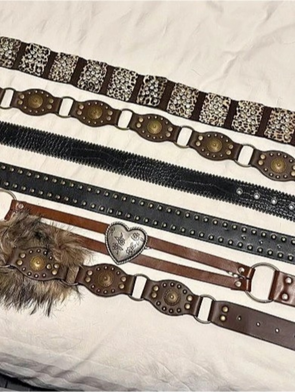 Y2K / Vintage Western / Punk Statement Belts total 6